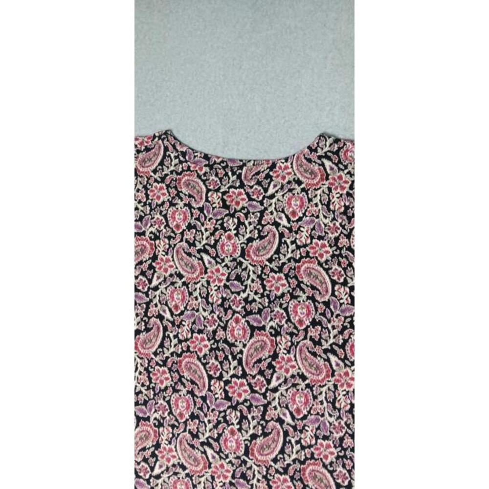 J Jill Wearever Collection Long Sleeve Boat Neck Blouse Womens Size XL Pink And - Picture 3 of 12
